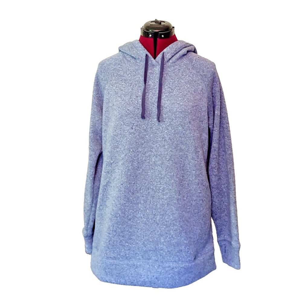 Eddie Bauer Hoodie Pullover Women’s M Blue Thumbholes Pockets Sweatshirt